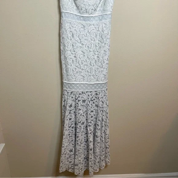 Tadashi Shoji Lace Overlay Strapless Dress - Picture 8 of 14